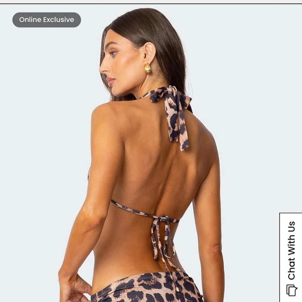 Edikted Zena Leopard Backless Top - Picture 4 of 7